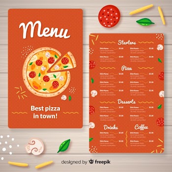 Pizza menu template