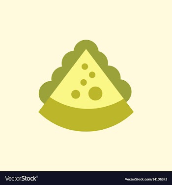 Pizza piece with cheese vector image