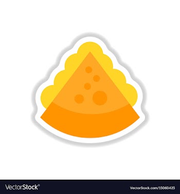 Pizza piece with cheese vector image