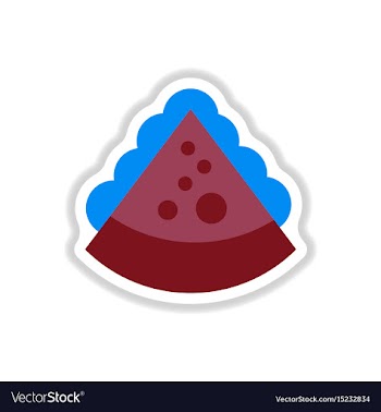 Pizza piece with cheese vector image