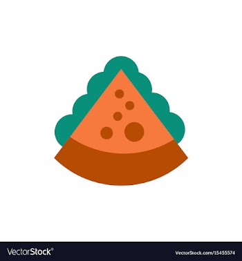Pizza piece with cheese vector image