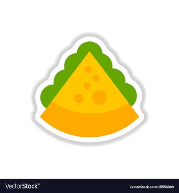 Pizza piece with cheese vector image