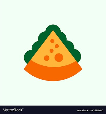 Pizza piece with cheese vector image
