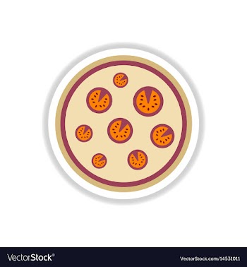 Pizza simple pizza icon top vector image