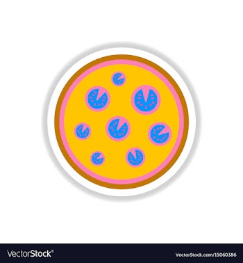 Pizza simple pizza icon top vector image