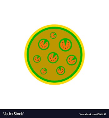 Pizza simple pizza icon top vector image