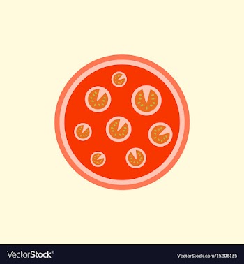 Pizza simple pizza icon top vector image