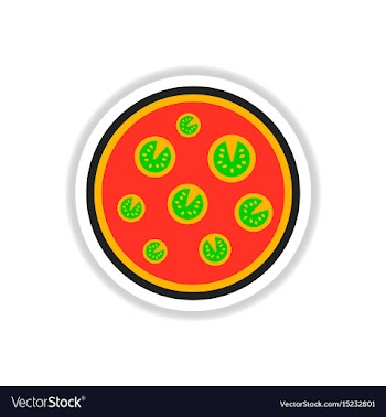 Pizza simple pizza icon top vector image