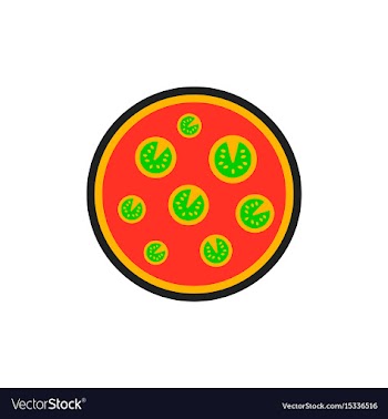 Pizza simple pizza icon top vector image