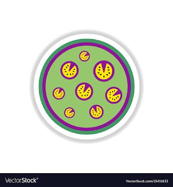 Pizza simple pizza icon top vector image