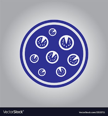 Pizza simple pizza icon top vector image
