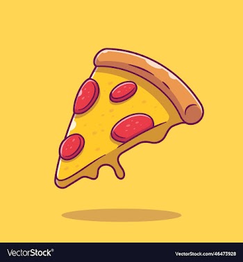 pizza slice melted cartoon