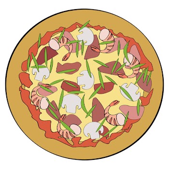 Pizza. vector illustrationon a white background