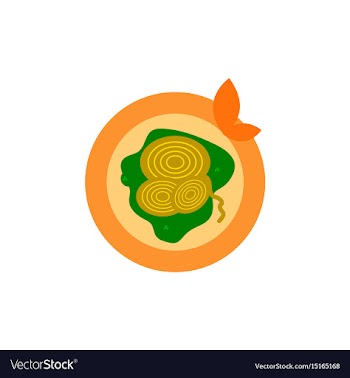 Pizza with onion simple pizza vector image