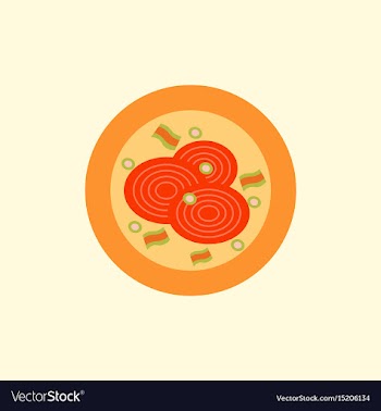Pizza with onion simple pizza vector image