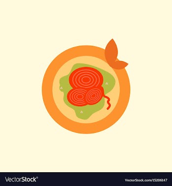 Pizza with onion simple pizza vector image
