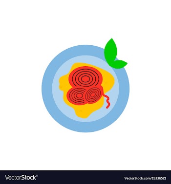 Pizza with onion simple pizza vector image