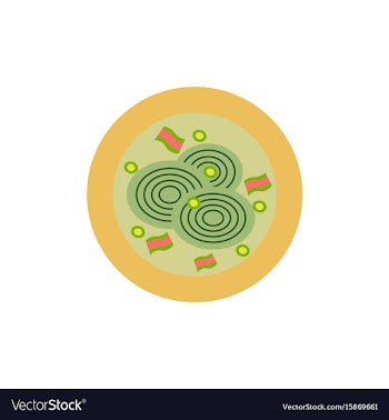 Pizza with onion simple pizza vector image