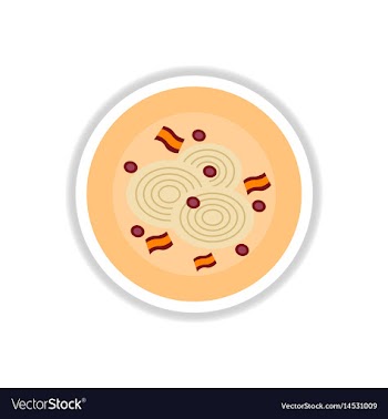 Pizza with onion sticker vector image