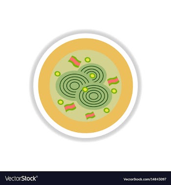 Pizza with onion sticker vector image