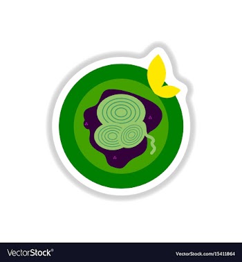 Pizza with onion sticker vector image