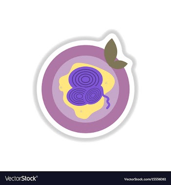 Pizza with onion sticker vector image