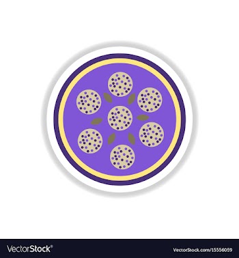 Pizza with salami sticker vector image