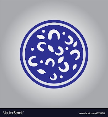 Pizza with shrimps simple vector image