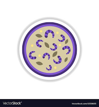 Pizza with shrimps simple vector image