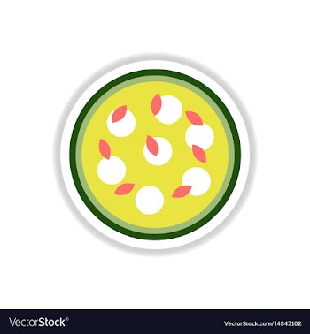 Pizza with white cheese vector image