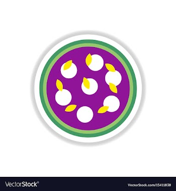 Pizza with white cheese vector image