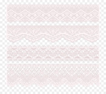 Placemat Pattern - 4 white lace trim pattern vector 