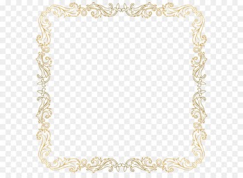 Placemat Pattern - Golden Border PNG Clip Art Image 