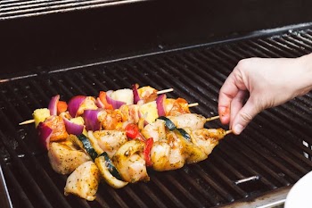 Placing Kababs On The Bbq