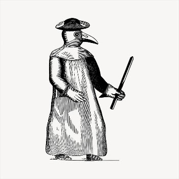 Plague doctor  clipart, vintage | Free Vector - rawpixel