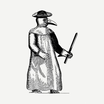 Plague doctor drawing, vintage illustration | Free PSD - rawpixel