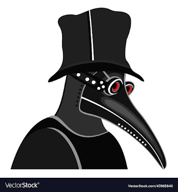 plague doctor isolated black and