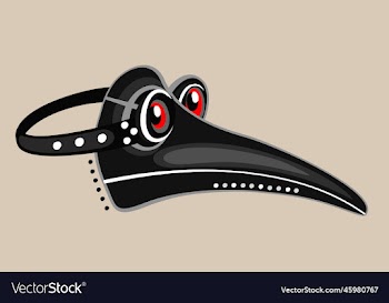 plague doctor mask isolated black