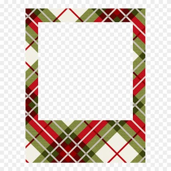 Plaid Clipart Frame - Christmas Plaid Border Clipart