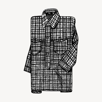Plaid men's shirt clipart, vintage | Free Vector - rawpixel