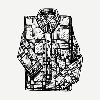 Plaid men's shirt drawing, vintage | Free PSD - rawpixel