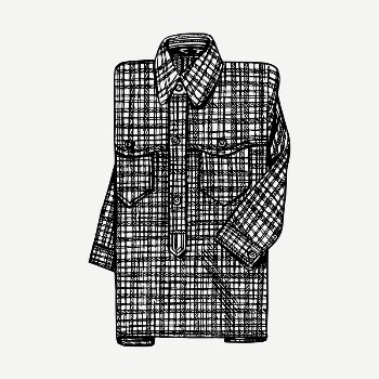 Plaid men's shirt drawing, vintage | Free PSD - rawpixel