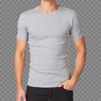 Plain Grey T-Shirt PNG Image Background