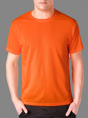 Plain Orange T-Shirt PNG Free Download