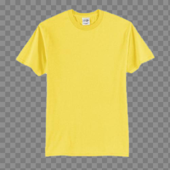 Plain Yellow T-Shirt PNG Download Image