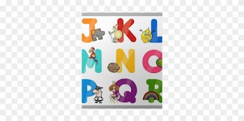 Plakat Utdanning Tegneserie Alfabet Letters For Kids - Alphabet