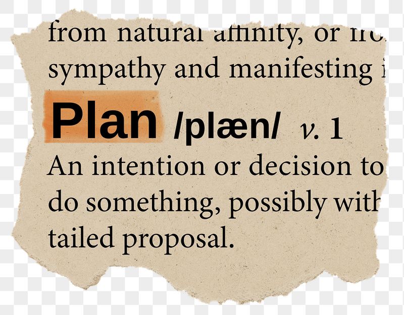 Plan png dictionary word sticker, | Free PNG - rawpixel