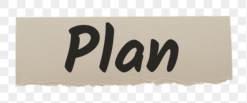 Plan png word sticker typography, | Free PNG - rawpixel