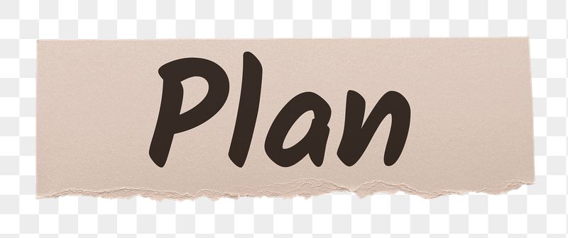 Plan png word sticker typography, | Free PNG - rawpixel