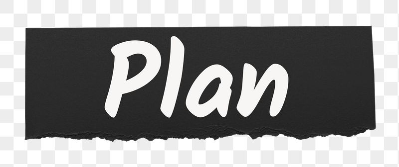 Plan png word sticker typography, | Free PNG - rawpixel